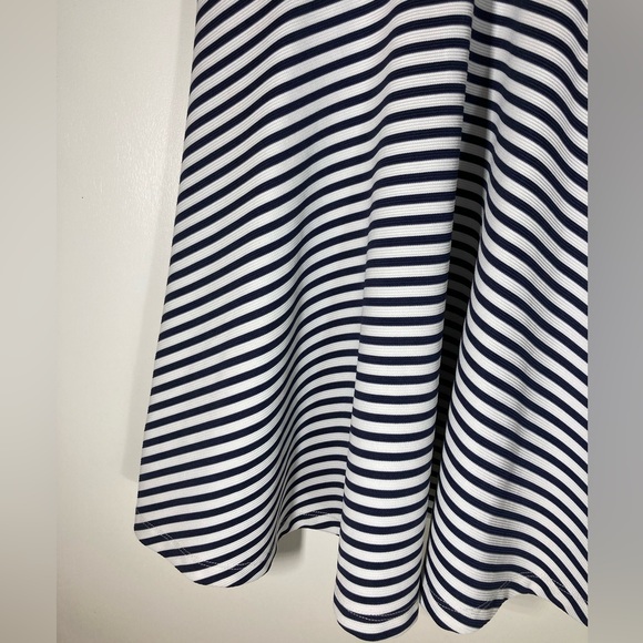 Girls Nordstrom Zunie Navy Blue and White Striped Dress Size 12 Classic - Picture 11 of 12